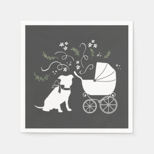 Serviette En Papier Pit Bull Dog Baby shower Pink Girl Pitbull