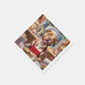 Serviette En Papier Pit Bull - Fête de Noël (Coin)