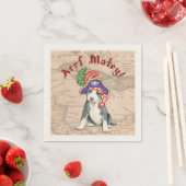 Serviette En Papier Pit Bull Terrier Pirate (En situation)