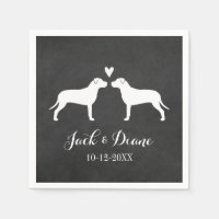 Pit Bulls Couple de Mariés avec Texte Personnalisé