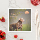 Serviette En Papier Pitbull Brown numérisé (En situation)