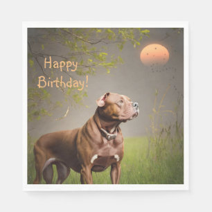 Serviette En Papier Pitbull Brown numérisé