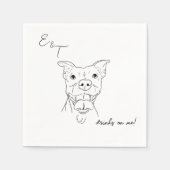 Serviette En Papier Pitbull Chien Cocktail mariages serviettes (Devant)
