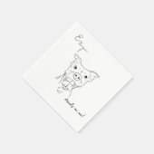 Serviette En Papier Pitbull Chien Cocktail mariages serviettes (Coin)