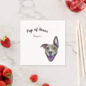 Serviette En Papier Pitbull Chien Cocktail Napkins (En situation)