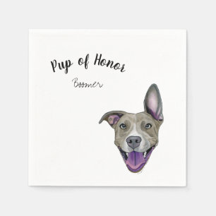 Serviette En Papier Pitbull Chien Cocktail Napkins