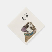 Serviette En Papier Pitbull Chien Cocktail Personnalisé Napkin (Coin)