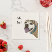 Serviette En Papier Pitbull Chien Cocktail Personnalisé Napkin (En situation)