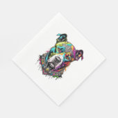 Serviette En Papier pitbull coloré (Coin)