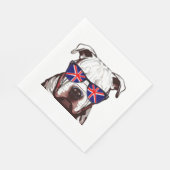 Serviette En Papier Pitbull portant des lunettes de soleil Union Jack (Coin)