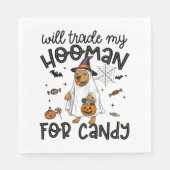 Serviette En Papier Pitpull Chien Halloween Ghost Éffrayant (Devant)