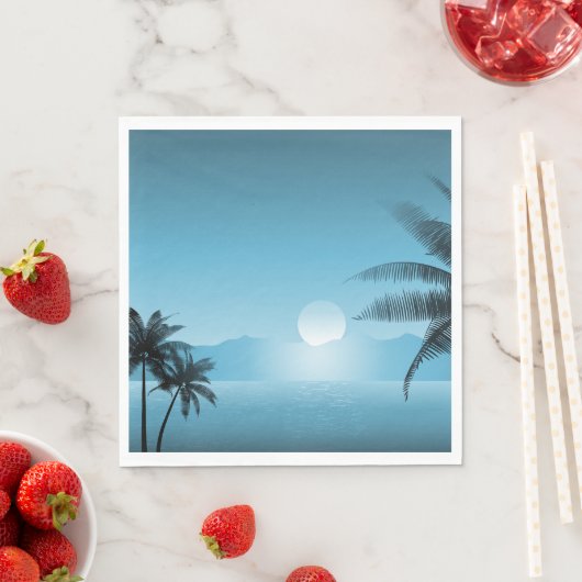Serviette En Papier Pittoresque nocturne (En situation)