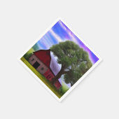 Serviette En Papier Pittoresque Rustique Feuille d'érable d'automne (Coin)