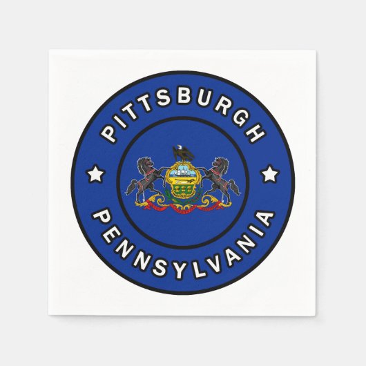 Serviette En Papier Pittsburgh Pennsylvanie (Devant)