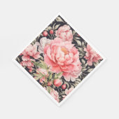 Serviette En Papier Pivoine rose (Coin)