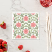 Serviette En Papier Pivoines délicates (En situation)