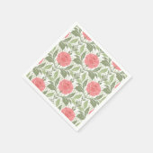 Serviette En Papier Pivoines délicates (Coin)