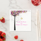 Serviette En Papier PixDezines ARBRE DE VIE/BAT MITZVAH/ROSE (En situation)