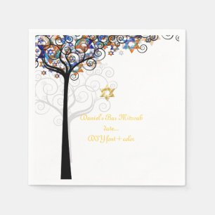 Serviette En Papier PixDezines arbre de vie/mitzvah