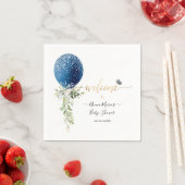 Serviette En Papier PixDezines Blue Parties scintillant Balloon N'impo (En situation)