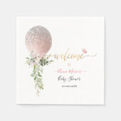 Serviette En Papier PixDezines Blush Parties scintillant Balloon N'imp (Devant)