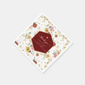 Serviette En Papier PixDezines Boho H2 Fall Garden Fleurs Napkins (Coin)