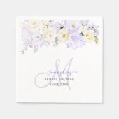 Serviette En Papier PixDezines Elégant Roses de crème Hyde violet (Devant)