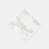 Serviette En Papier PixDezines Marble+Honeypeb, Blush Pink Mitzvah (Coin)