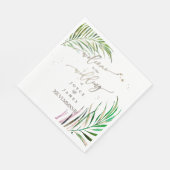 SERVIETTE EN PAPIER PIXDEZINES PALMIERS EN COULEUR D'EAU (Coin)