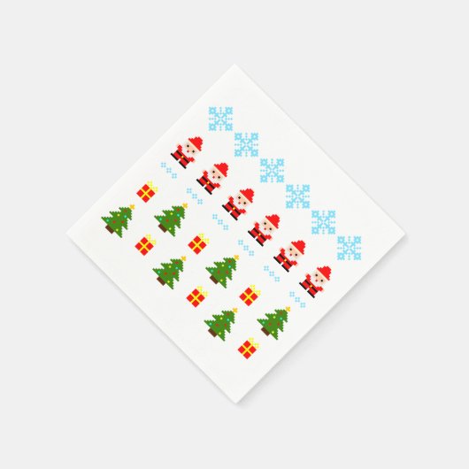 Serviette En Papier Pixel Art Christmas (Coin)