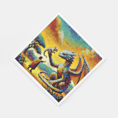 Serviette En Papier pixelated image of a dragon trainer (Coin)