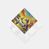 Serviette En Papier pixelated image of a dragon trainer (Coin)