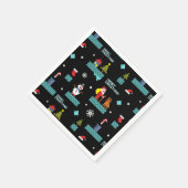 Serviette En Papier Pixellit Joyeux Motif de Noël - Design rétro (Coin)