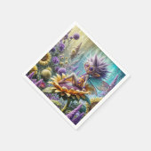 Serviette En Papier Pixie Fairy sur un tournesol (Coin)