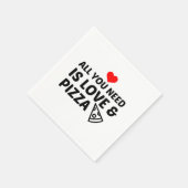 SERVIETTE EN PAPIER PIZA ET AMOUR (Coin)