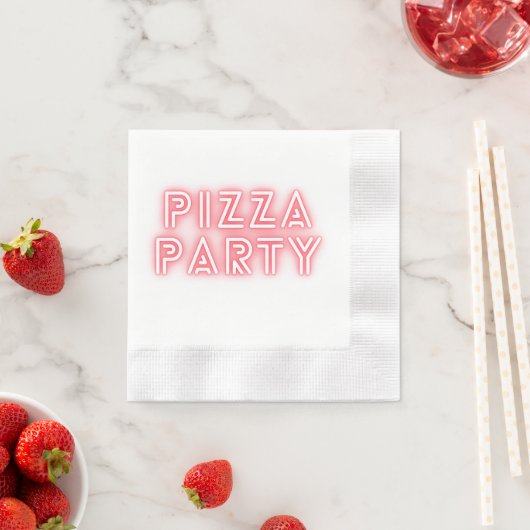 Serviette En Papier Pizza (En situation)