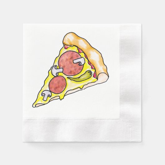 Serviette En Papier Pizza (Devant)