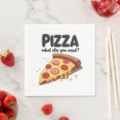 Serviette En Papier Pizza (En situation)