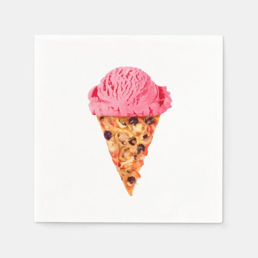 Serviette En Papier Pizza à la crème glacée (Devant)