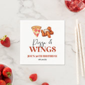 Serviette En Papier Pizza and Wings Birthday Party (En situation)