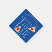 Serviette En Papier Pizza Bold Party d'anniversaire Restaurant Bleu (Coin)