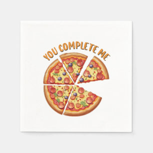 Serviette En Papier Pizza Cadeau Valentine Vous Me Complétez