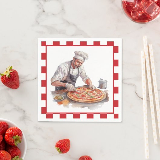 Serviette En Papier pizza cool (En situation)