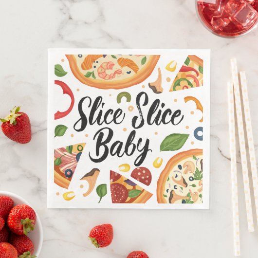 Serviette En Papier pizza cool partie art (En situation)
