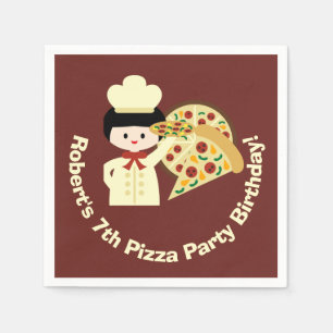 Serviette En Papier Pizza customisée fête Anniversaire Papier servie