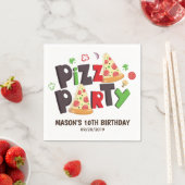 Serviette En Papier Pizza De Style Moderne (En situation)