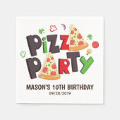 Serviette En Papier Pizza De Style Moderne (Devant)