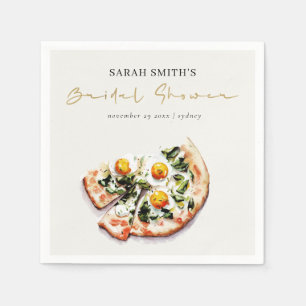 Serviette En Papier Pizza Élégante Œuf Basilic Cute pour Baby Shower o
