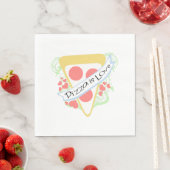Serviette En Papier Pizza est l'amour (En situation)