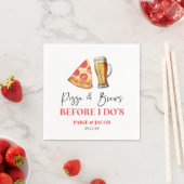 Serviette En Papier Pizza et brasses avant le dîner de répétition (En situation)